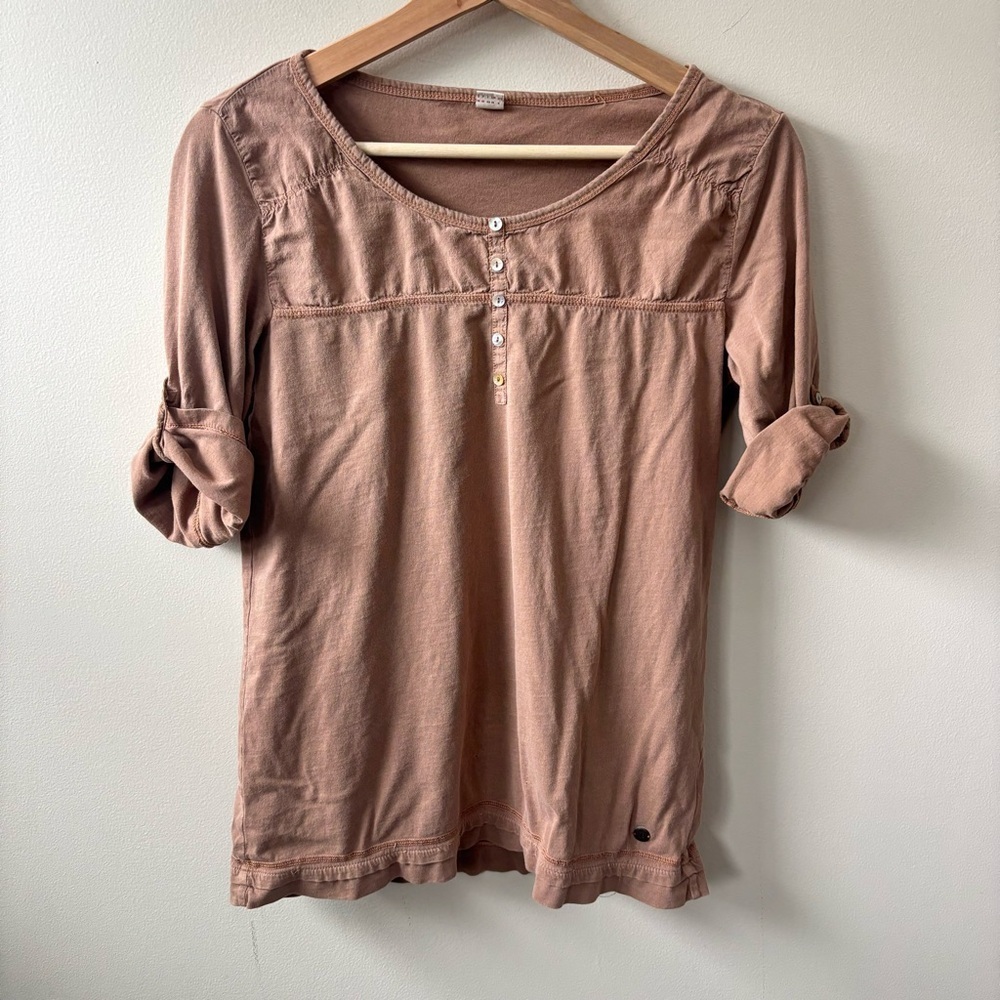 s.Oliver Light Brown Henley Top